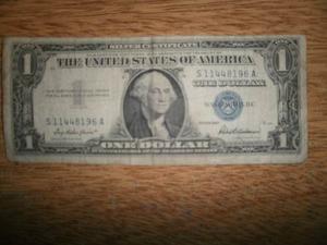 Billete De Un Dolar De  Sello Azul Silver Certificate