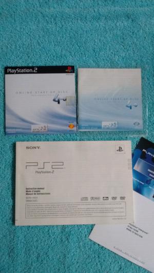 DISCO DE INICIO ONLINE PLAYSTATION 2 PS2 + MANUAL Y FOLLETOS