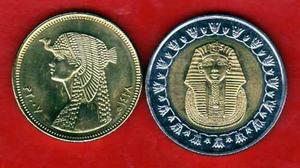 Egipto Monedas De Cleopatra Y Tutankamon - Sin Circular -