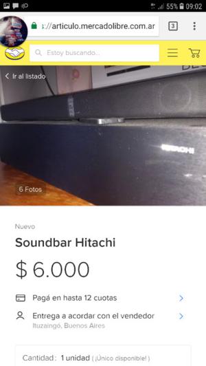 Hitachi soundbar subwoff