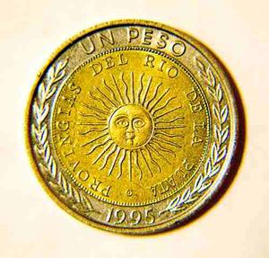 Moneda Argentina Un Peso  Con Error De Cuño Provingias