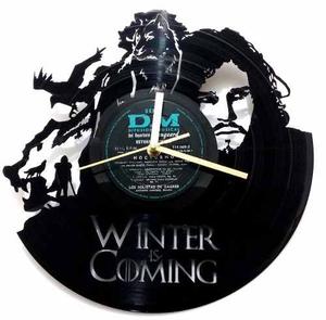 Reloj De Pared En Disco Vinilo Game Of Thrones Regalo Origin