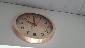 Reloj De Pared Redondo Color Cobre Grande 30 Cm - 1°