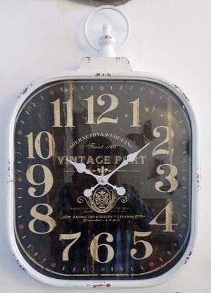 Reloj De Pared Vintage En Color Blanco 45 Cm X 57 Cm