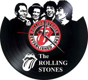 Reloj Disco Vinilo Diseño Rolling Stones Regalo Original