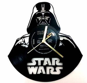 Reloj En Disco De Vinilo Darth Vader Star Wars
