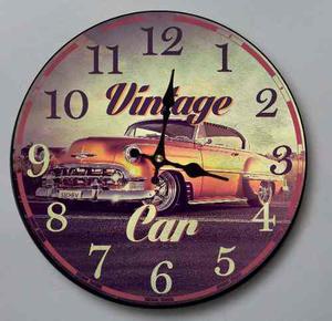 Reloj Pared Vintage Autos Antiguos