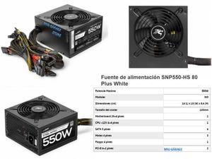 SENTEY SNP550-HS 80 Plus White Fuente para PC