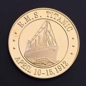 Titanic - Moneda Medalla - Bañado Oro - Subasta - Tesoros
