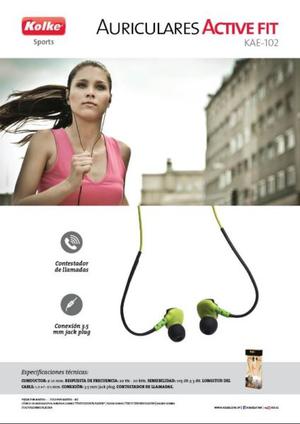 AURICULARES INTRAUDITIVOS ACTIVE FIT KAE-102