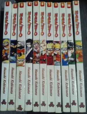Set del manga de Naruto usados del tomo 1 al 11
