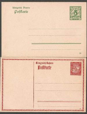 Alemania Imperial Bayern Dos Postkarte Nuevas - 043