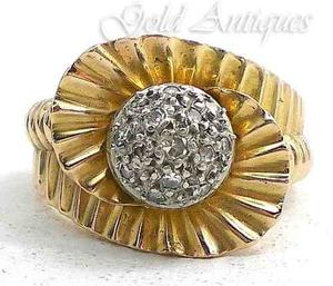 Espectacular Anillo De Oro 18 Kt Y Brillantes