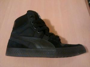 Zapatillas Botita Puma Sky Street Vulc Toda Negra Casi Nueva