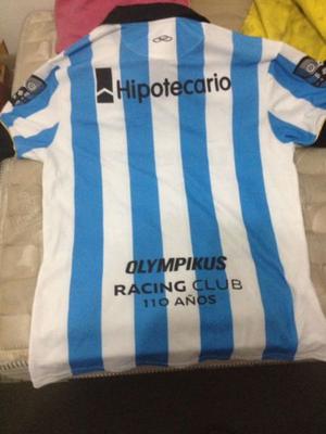 camiseta de racing firmada por todo el equipo 