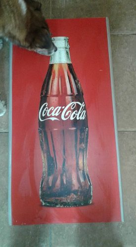 Cartel De Coca Cola Original, Con La Botella Iconica