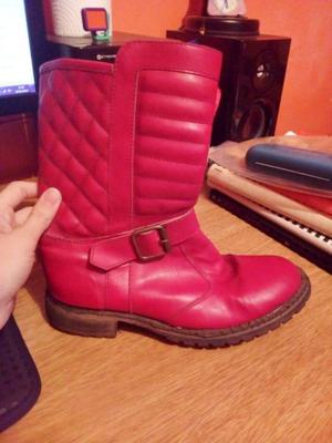 Botas rojas eco cuero