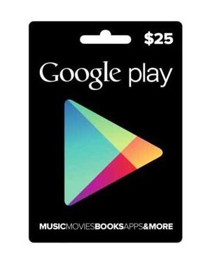 Tarjeta Google Play 25$ | Entrega Inmediata