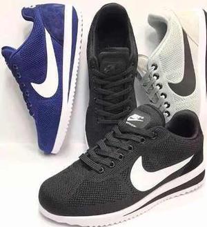 Zapatillas Nike Cortez Ultra Negra Y Azul  Hombre -boedo