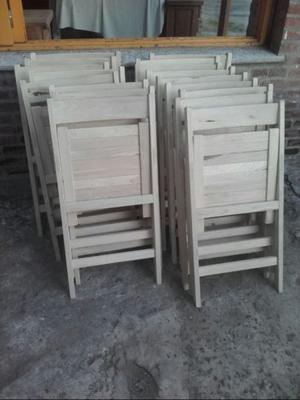 sillas plegables de madera
