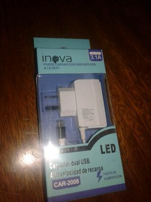 Cargador carga rapida led inova