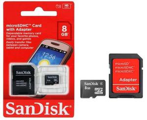 Memoria Micro Sd 8gb Clase 4 Sandisk (preguntar X Mayor)