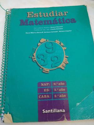 Estudiar matemática 2 editorial Santillana