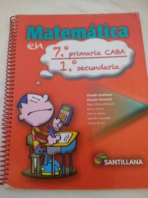 Matemática 7 Caba editorial Santillana