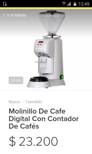 Molino de cafe digital con contador de cafe