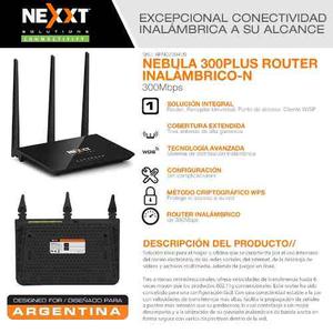 Router Wifi N Nexxt Nebula 300mbps Wds 5dbi 3 Ant