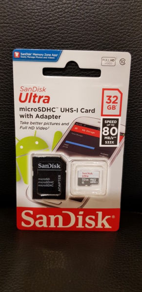 Memoria Micro Sd 32GB Sandisk Ultra 80Mb/s Nueva! Blister