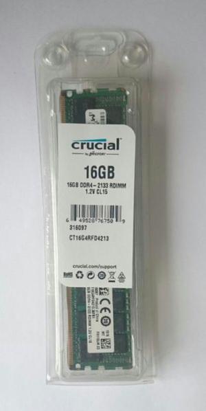 Memoria RAM DDR4 16 GB marca Crucial NUEVA