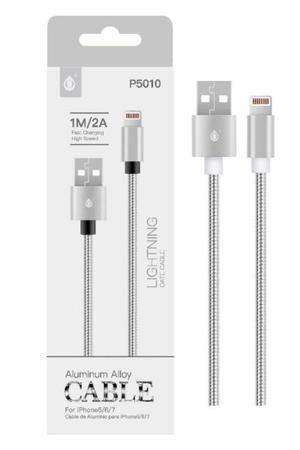 CABLE DE DATOS USB CONECTOR TIPO LIGHTNING CABLE METALICO