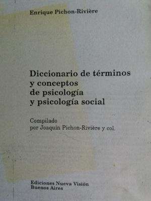 DICCIONARIO DE TERMINOS Y CONCEPTOS DE PSICOLOGIA Y