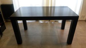 Mesa de madera MDF de color negro 140cm x 80 cm