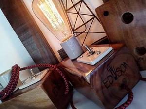 Velador Vintage - Estilo Edison Con Bombilla De Filamentos
