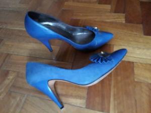 Zapatos mujer azul marino - muy elegantes - totalmente cuero