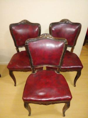 3 sillas francesas luis xv provenzal estilo