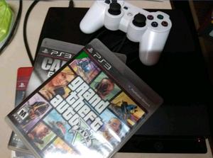 PS3 slim 320gb + 11 juegos + 1 joystick inalámbrico