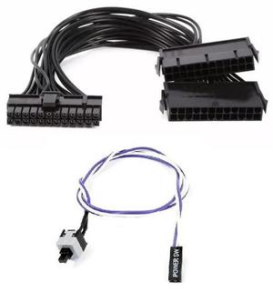 Cable Divisor 2 Fuentes + Botón Pulsador Con Cable