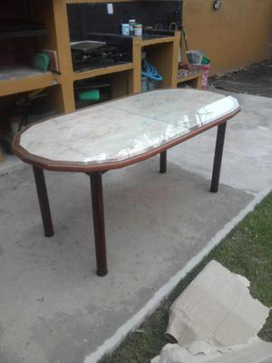 Mesa formica con vidrio