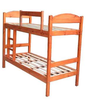 Cama Cucheta Superpuesta - 100% Madera Cipres Lustre Country