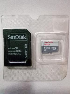 Memoria Micro Sd 64gb Sandisk Ultra Clase 10 Celula