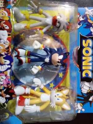 Muñecos de Sonic, Tails y Silver articulados