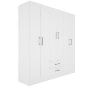 Placard De Melamina 6 Ptas + 2 Caj 181x184x47 M332 Blanco