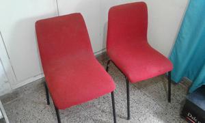 sillas tapizadas rojas 4 x $700