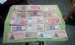 16 billetes antiguos en buen estado
