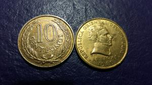 2 monedas 10 centesimos  Uruguay