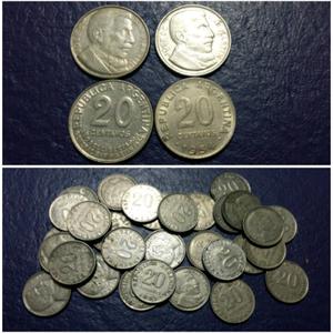 34 monedas 20 centavos 