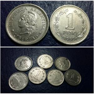 9 monedas 1 peso 